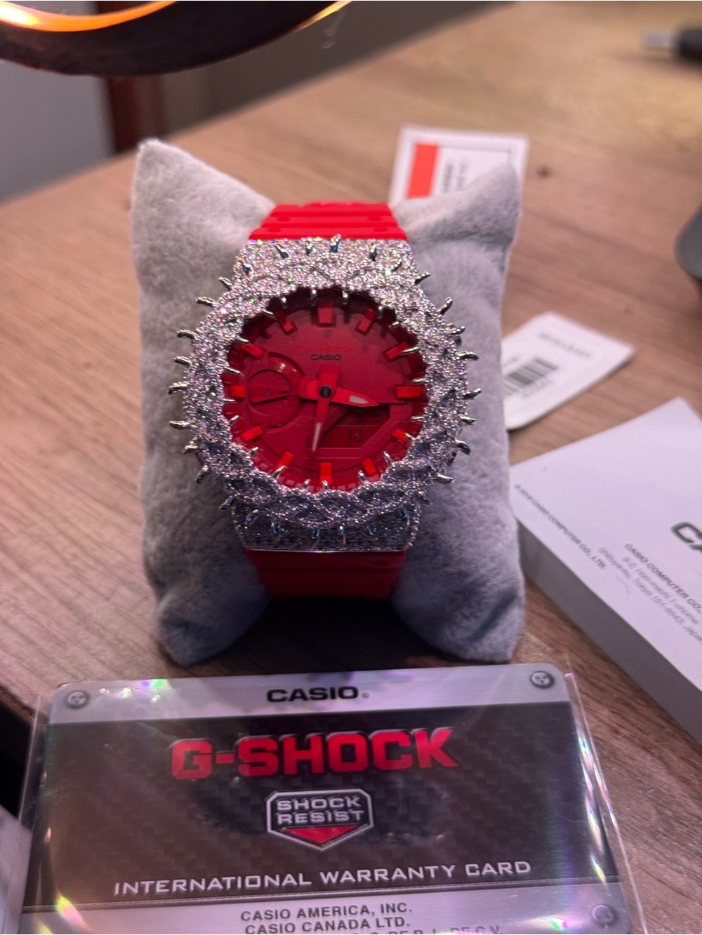 Iced Out G-Shock Red